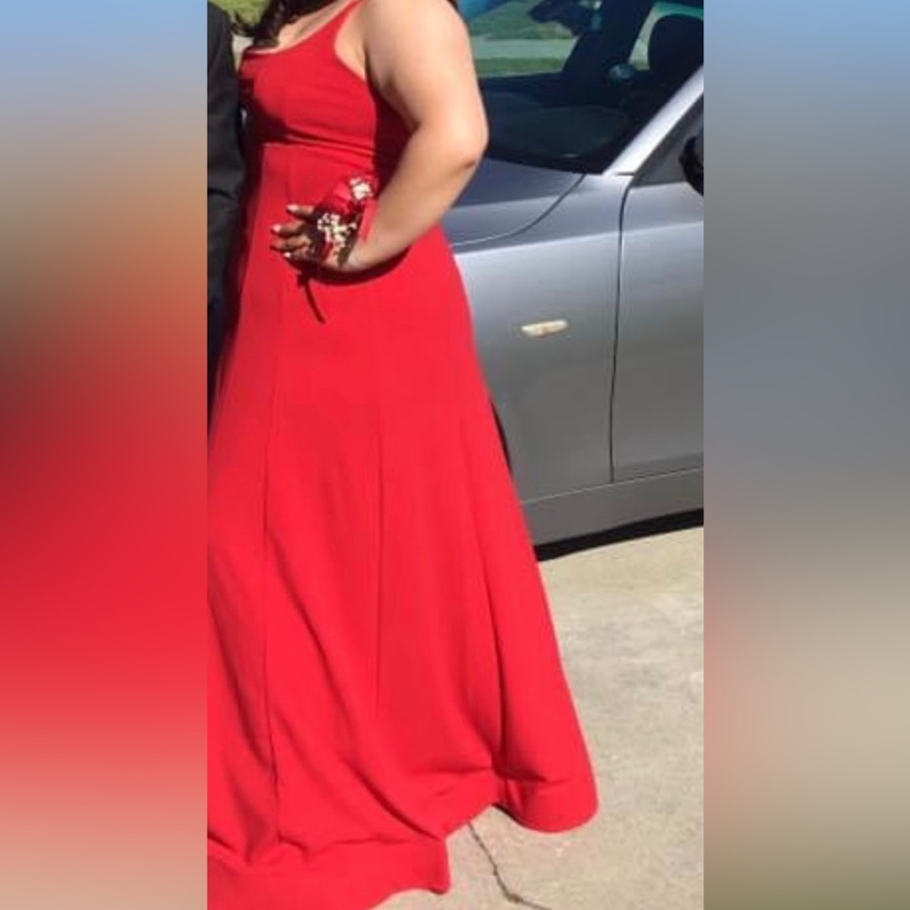 Red Maxi Prom Dress
